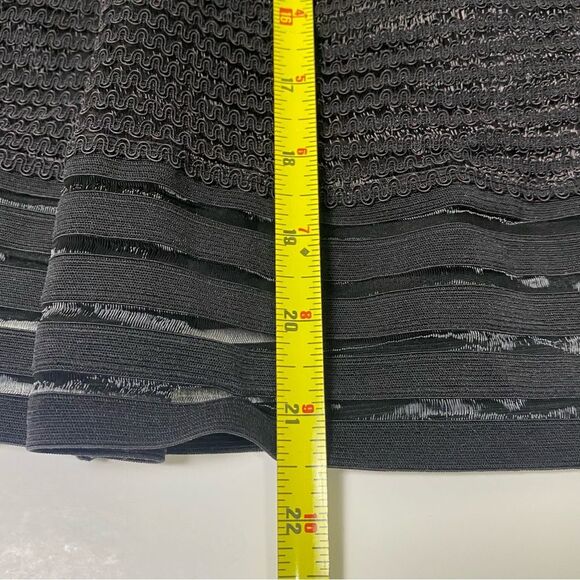 Torrid Black Sheer Ruffle A-Line Mini Skirt W/ Elastic Waist Women's Size Large - Picture 8 of 10